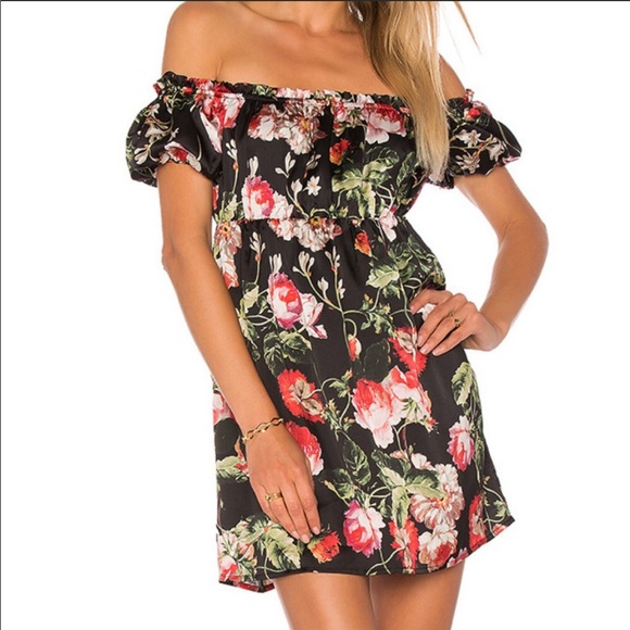 By the Way Paris Babydoll Dress in Dark Floral - Picture 2 of 5